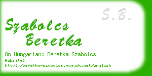 szabolcs beretka business card